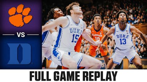 Clemson vs. Duke Full Game Replay | 2023-24 ACC Men’s Basketball - Win ...