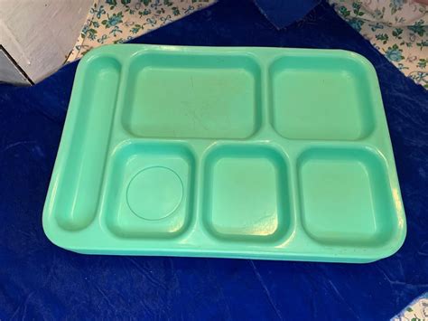 Vintage 90s Mint Green Plastic School Cafeteria Lunch Trays Etsy