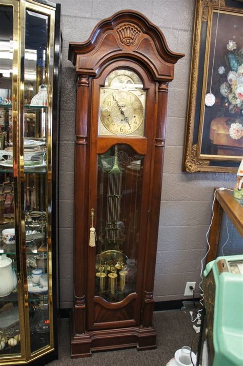 Amazing Cherry Wood Sligh Grandfather Clock Model Cm Tall