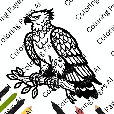 Harpy Eagle Coloring Page Coloring Pages Ai