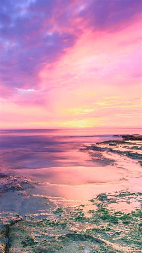 [100 ] Pink Beach Sunset Wallpapers