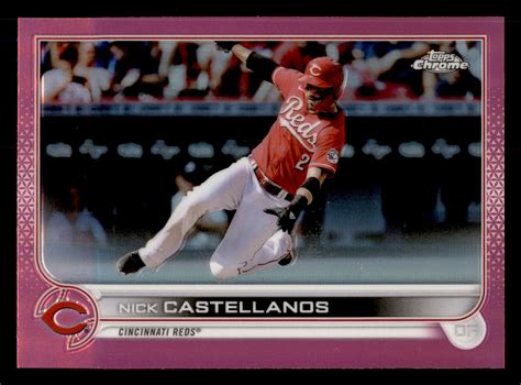 Topps Chrome Nick Castellanos Pink Refractor Cincinnati Reds Ebay