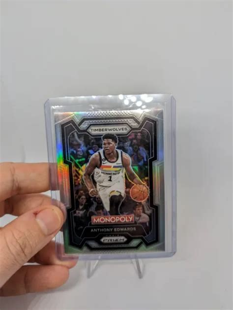 Panini Prizm Monopoly Anthony Edwards Silver Prizm T Wolves