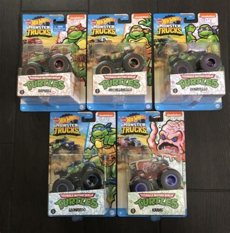 Buy Hot Wheels Monster Trucks Tmnt Teenage Mutant Ninja Turtles Complete Set Of Online At