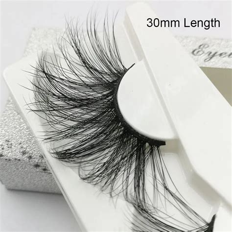 Mm Long D Mink Lashes Extra Length Dramatic Mm Crisscross