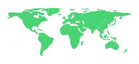 Premium Vector | Earth map world continents shapes