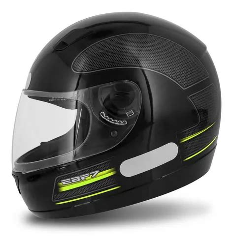 Casco Cerrado Ebf Gt Negro Y Amarillo Mercadolibre