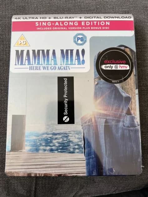 Mamma Mia Here We Go Again 4k Ultra Hd Blu Ray Steelbook Sing Along