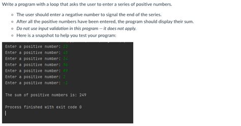 Solved Write A Program With A Loop That Asks The User To Chegg