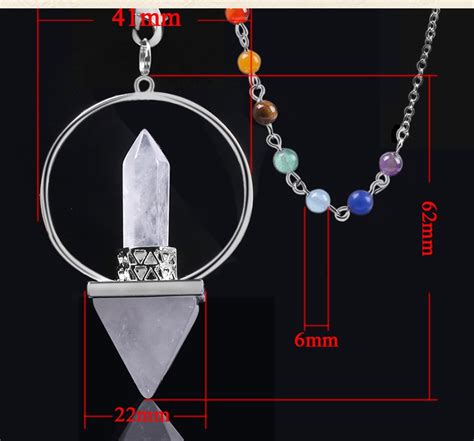 Pendule Divinatoire Pyramide En Pierre Naturelle Quartz Rose