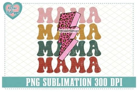 Mama Pink Lightning Bolt Png Graphic By Ktloveartdesign Creative Fabrica