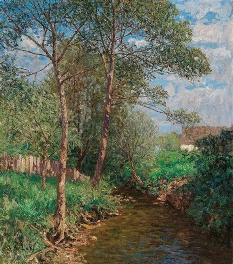 Sonnige Bachlandschaft By Alfred Zoff Artvee Impressionist