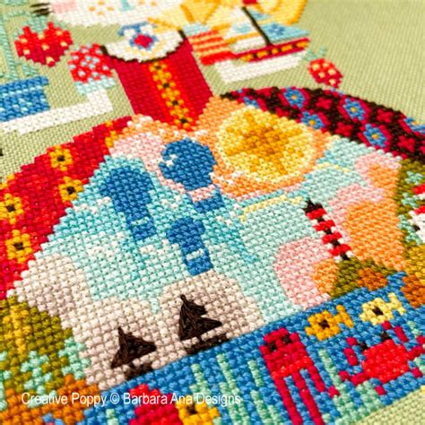 Barbara Ana Designs Summer Cat Cross Stitch Pattern