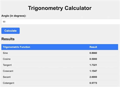 Trigonometry Calculator - Maths for Kids