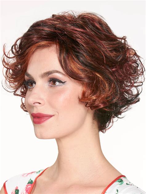 Red Short Curly Synthetic Hair Women Wigs