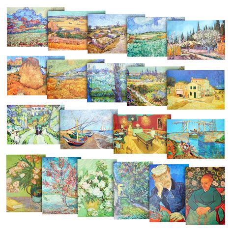 Set of 20 Unframed Vincent Van Gogh Wall Art Prints, Fine Art Posters ...