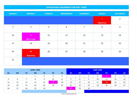 Ovulation Calendar - Open Office Templates