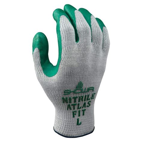 Showa Work Gloves Showa Atlas Size Medium Nitrile Coated