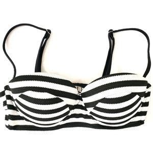 Xhilaration Swim Xhilaration Blackwhite Stripe Bikini Top Poshmark