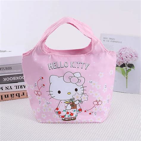 Kawaii Sanrio Hello Kitty Lunch Bag My Melody Kuromi Student Cartoon