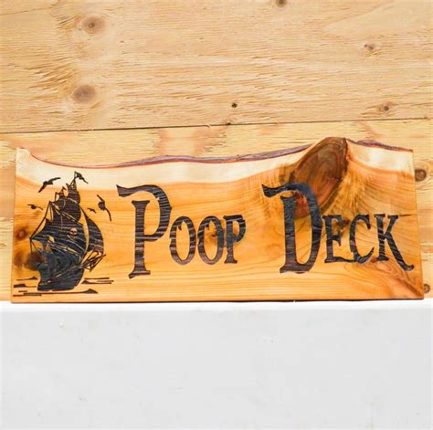 Pirate Poop Deck Sign Etsy