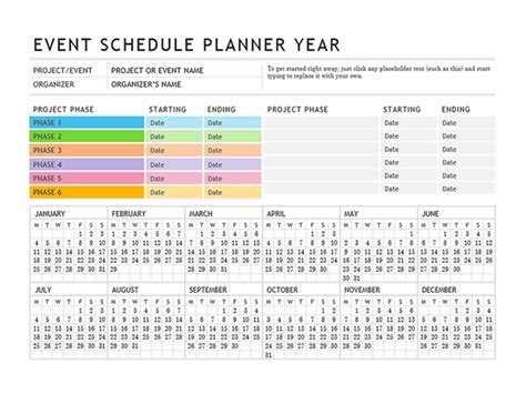 Event Planning Timeline Spreadsheet