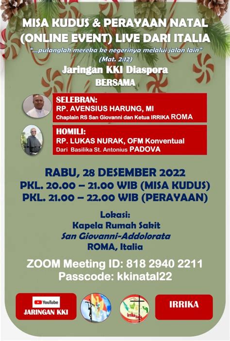 28 Desember 2022 Perayaan Natal Jaringan KKI Diaspora Dengan Pesan