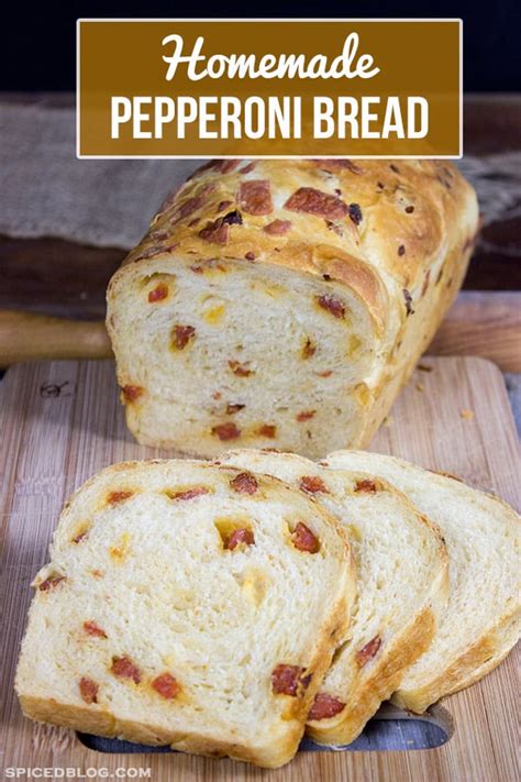 Pepperoni Bread | Homemade bread filled with chunks of pepperoni!