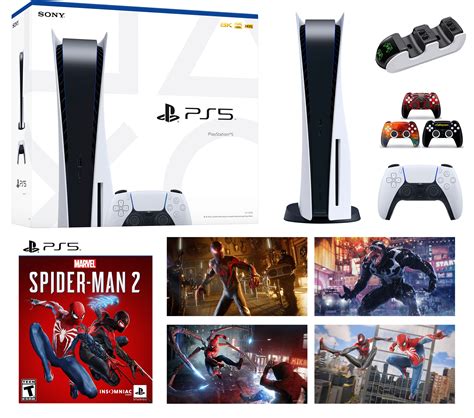 2023 PlayStation PS5 Disc Console, Spider-Man 2 & Miles Morales Bundle ...