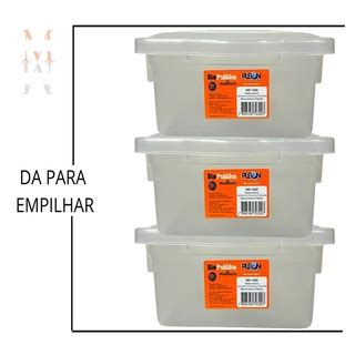 Kit Caixa Organizadora Biopratika Tampa Litros Shopee Brasil