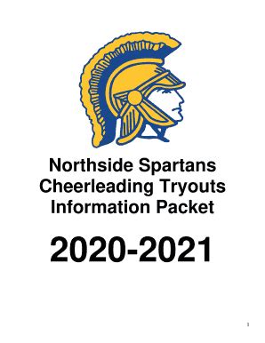 Fillable Online Northside Spartans Cheerleading Tryouts Information