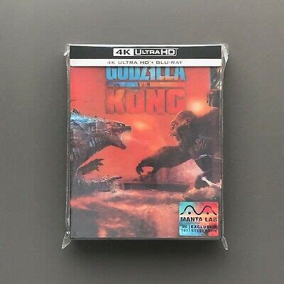 Godzilla Vs Kong Manta Lab K D Steelbook Lenticular Full Slip Ebay