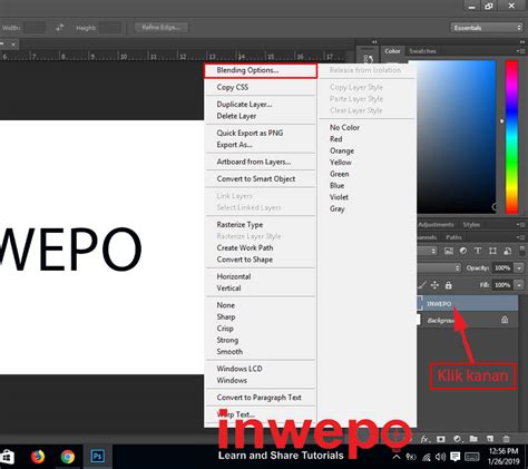 Cara Membuat Stroke Pada Tulisan Di Photoshop Inwepo