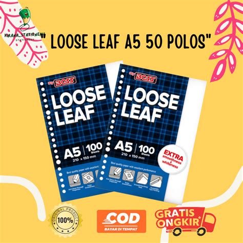 Jual LOOSE LEAF BIG BOSS A5 100 A5 50 LEMBAR KERTAS BINDER UKURAN A5