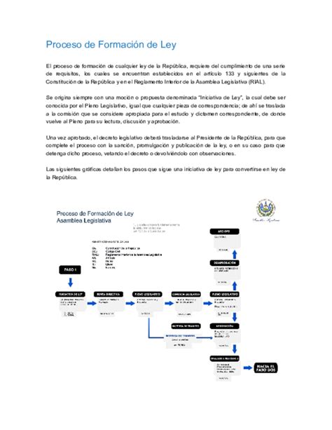 Doc Proceso De Formación De Ley