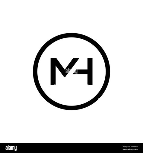 Initial MH letter Logo vector Template. Abstract Letter MH logo Design. Minimalist Linked Letter ...