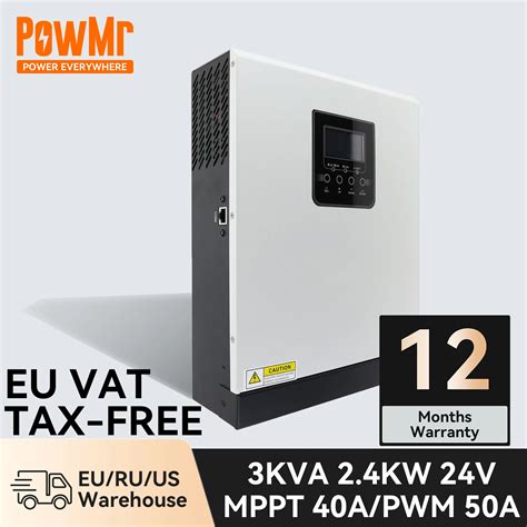 Powmr Inversor Solar H Brido Onda Senoidal Pura Mppt Pwm V Kva