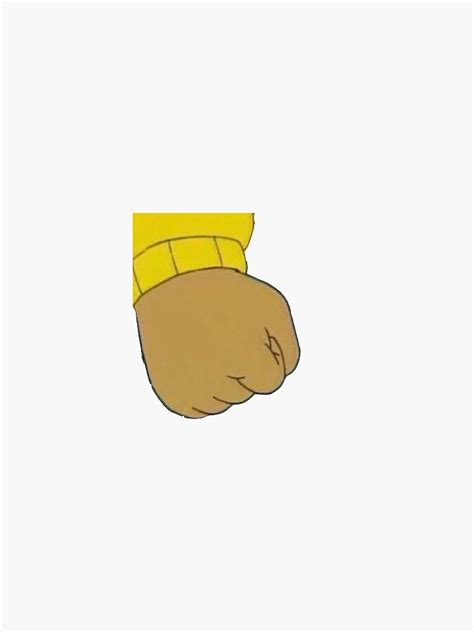 "Arthur Fist Sticker " Sticker by katielael | Redbubble