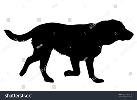 Silhouette Golden Retriever Dog Stock Vector (Royalty Free) 618803198 ...