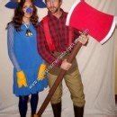 DIY Paul Bunyan And Babe The Blue Ox Couple Costume