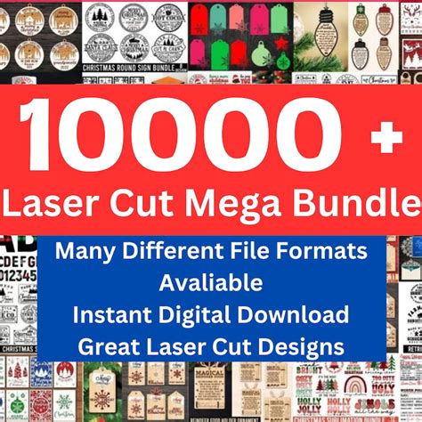 Laser Cut Bundle Svg Files Mega Bundle For Cnc And Engraving Christmas