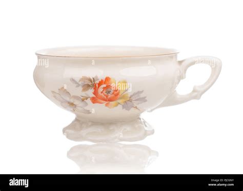 Old tea cup, porcelain. Antique tea and coffee cups, isolated Stock ...