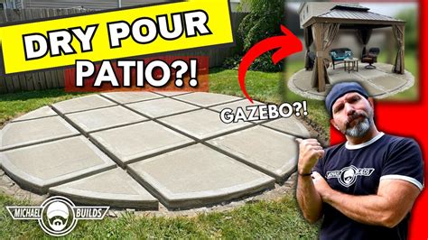 Dry Pour Circular Concrete Patio With A Domi Gazebo Youtube