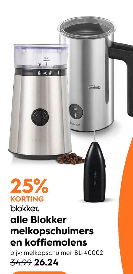 Blokker Huismerk Melkopschuimer Koffiemolen Folder Aanbieding Bij