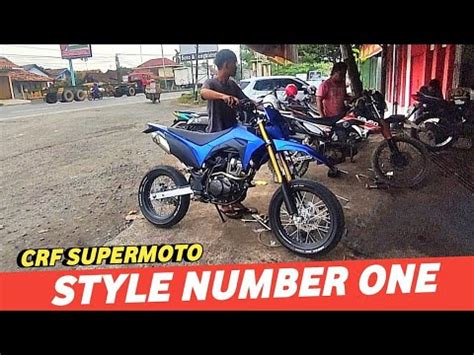 MODIFIKASI CRF SUPERMOTO PASANG PENINGGI SHOCK DEPAN MAKIN BAR BAR