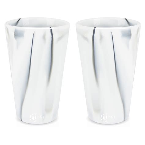 Silipint Silicone Pint Glasses 2 Pack Mountain Marble 16oz