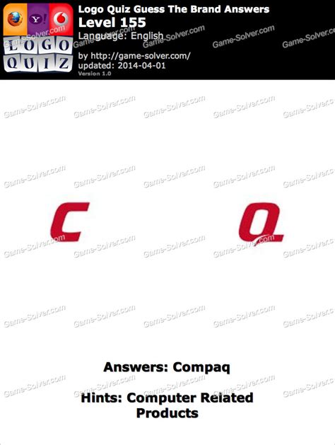 Logo Quiz Computer Related Products • Game Solver