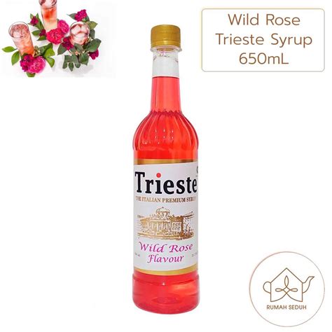 Jual 650 ML Trieste Syrup Wild Rose Sirup Bunga Mawar Shopee Indonesia