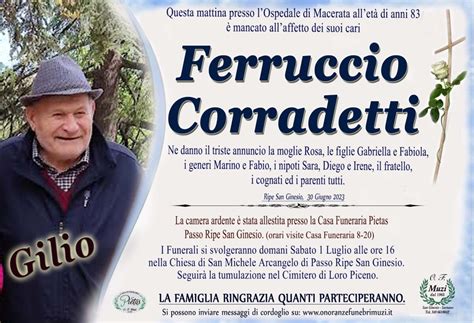 Ferruccio Corradetti Onoranze Funebri Muzi