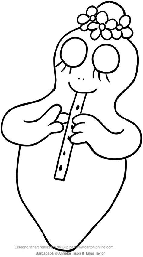 Disegno di Barbalalla la musicista dei Barbapapà da colorare Disegni